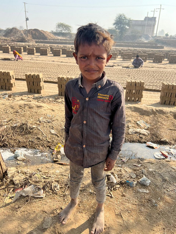 Fraz is a 9 year old child who works as a slave in the brick kilns in South Asia